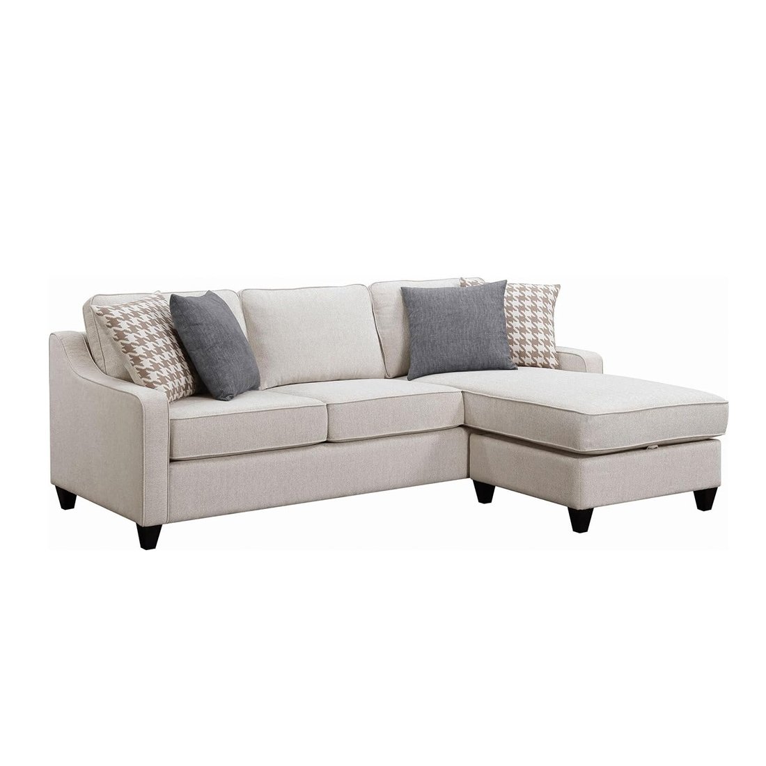 Upholstered Sofa, Tufted Back Comfy Velvet Long Couch - 图片 2
