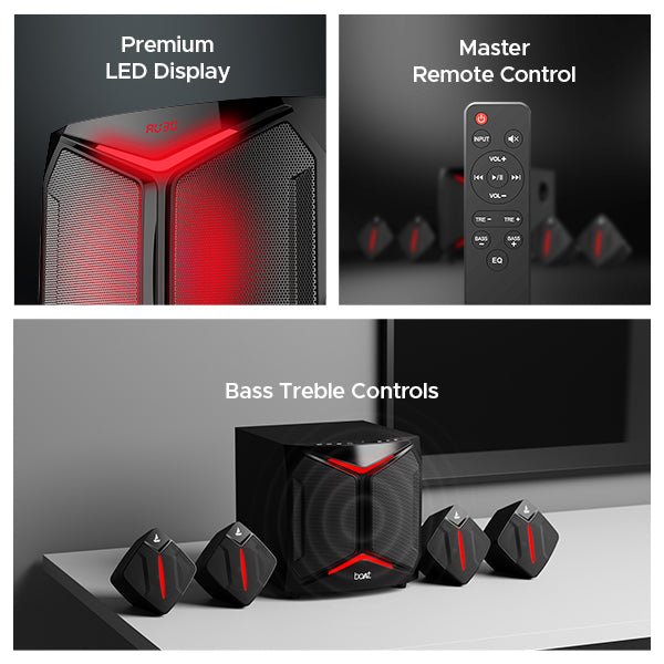 boAt Blitz 2000 Pro | Bluetooth Speaker with 160W RMS boAt Signature Sound, 4.1 Channel Surround Sound, Dynamic RGB Lights - 图片 4