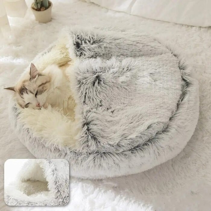 2-in-1 Soft Plush Pet Bed - 图片 10
