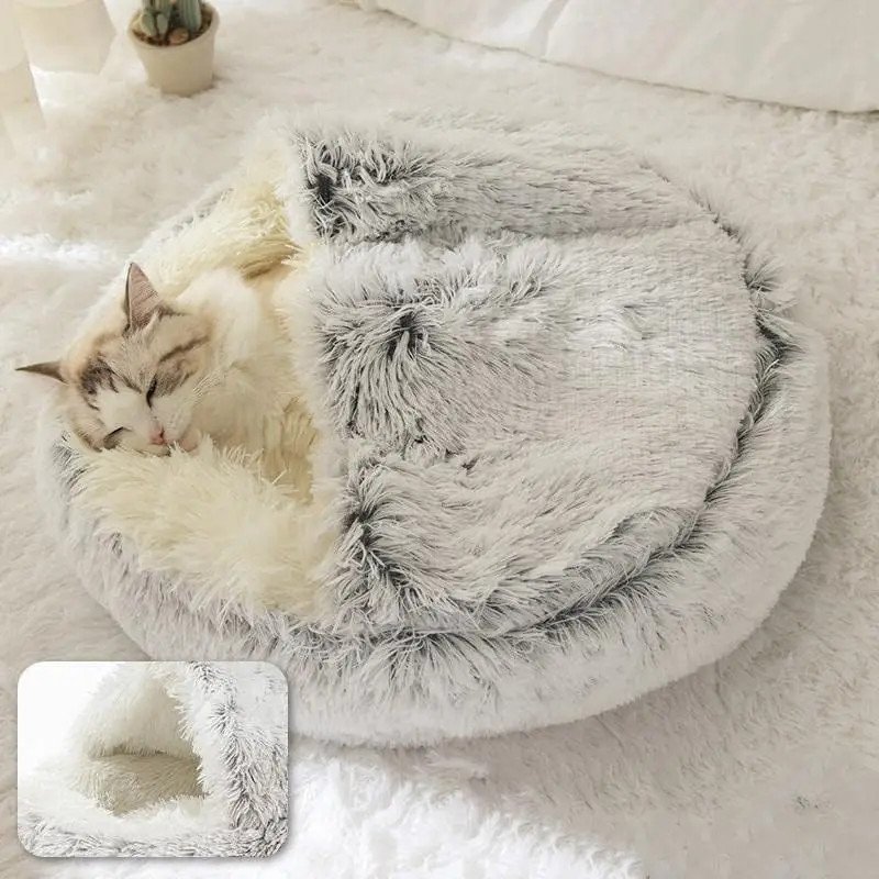 2-in-1 Soft Plush Pet Bed - 图片 10