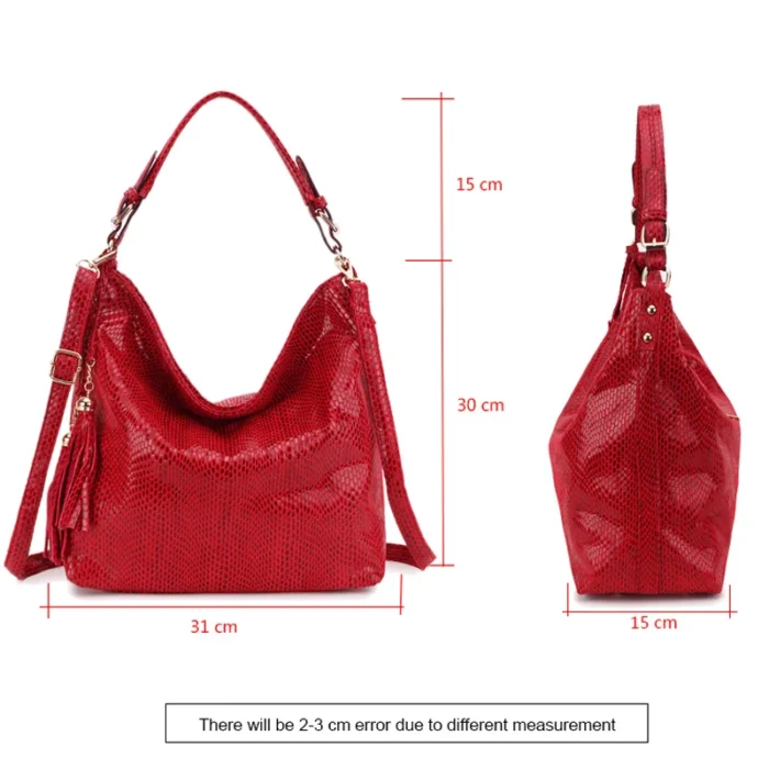 Gold Fashion Women Leather Handbags Female Shoulder Bag Ladies Luxury Hand Bags Purses and Hand bag Large Crossbody Bag Big Tote - 图片 2