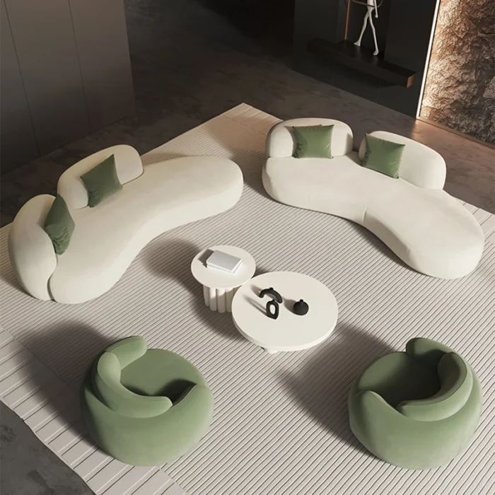 European Lazy Sofa Luxury Designer Adults Relaxing Nordic Sofa Apartment Multifunction Muebles Para El Hogar Home Decoration - 图片 4