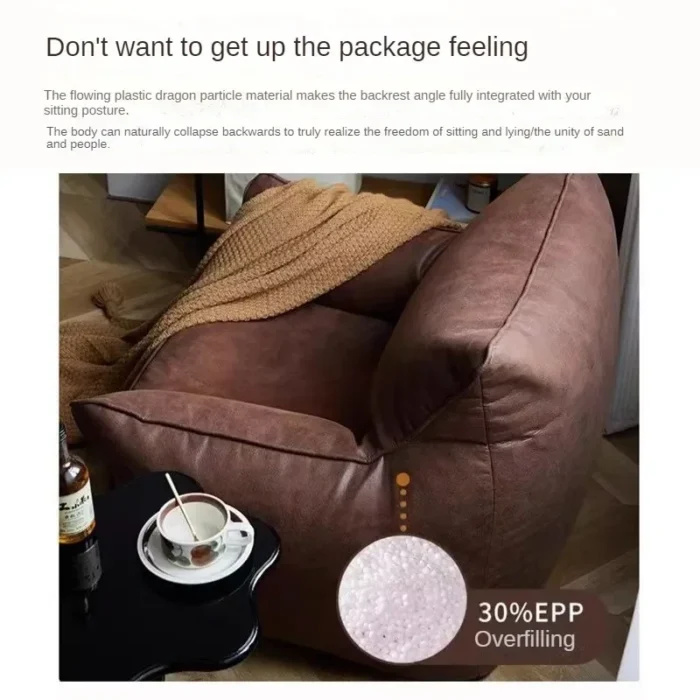 Beanbag Lazy Sofa Household Modern Morrocco Retro Style Home Single Lazy Sofa Living Room Balcony Single Simple Leisure Chairs - 图片 4