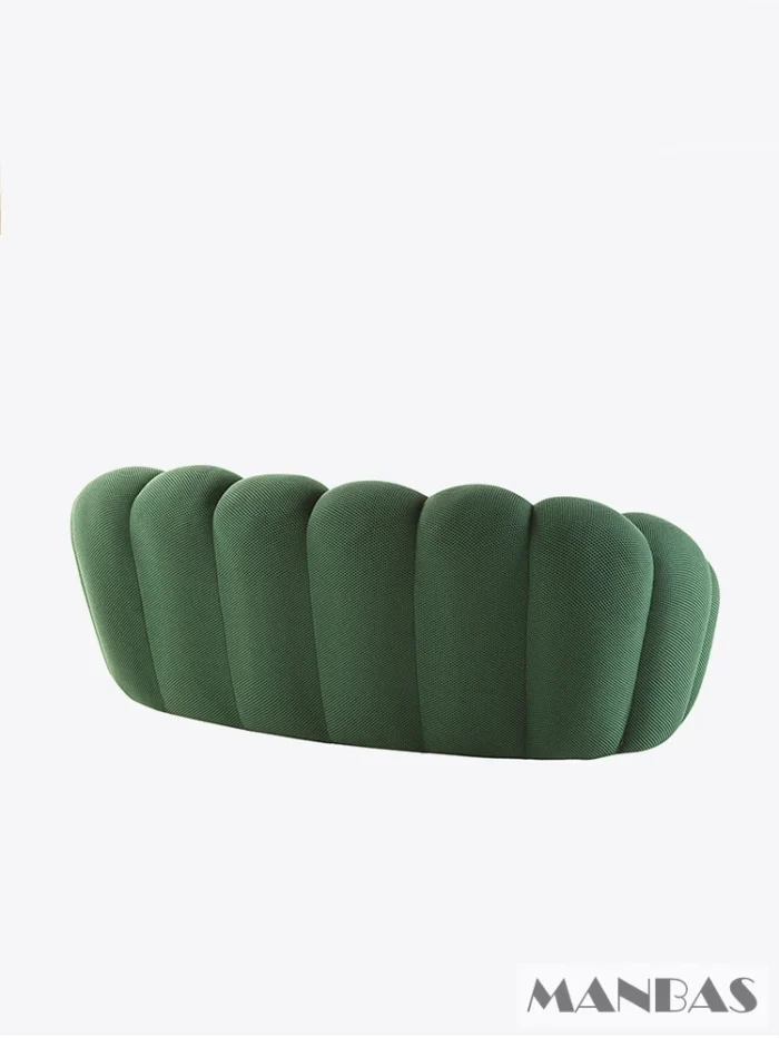 MANBAS Cloud Curved Sofa Stylish Fabric Designer Couch Fluffy Cloth Sofa Sets Modular Football Sofa for Living Room Furniture - 图片 3