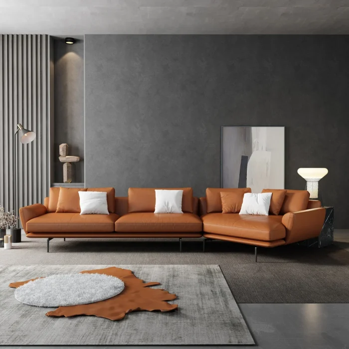 Modern Design Microfiber Fabric Corner Couch Sofa L Shape Design Modern Sofa Set Furniture Used Office Sofa - 图片 2