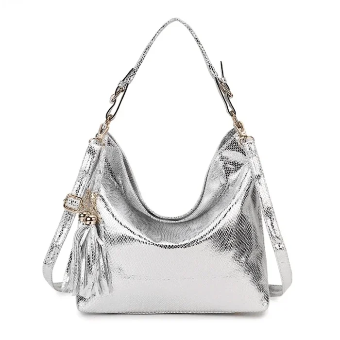 Gold Fashion Women Leather Handbags Female Shoulder Bag Ladies Luxury Hand Bags Purses and Hand bag Large Crossbody Bag Big Tote - 图片 3