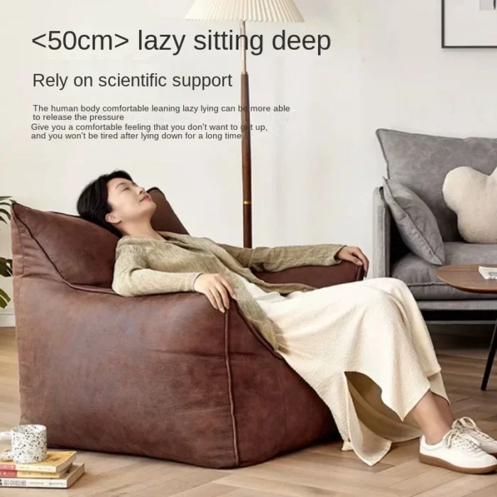 Beanbag Lazy Sofa Household Modern Morrocco Retro Style Home Single Lazy Sofa Living Room Balcony Single Simple Leisure Chairs - 图片 2