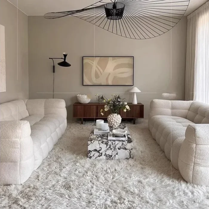 Reclining Designer White Sofas Comfortable Puff Elegant Modern Sofa Bedrooms Nordic Desinger Divano Letto Living Room Furniture - 图片 5