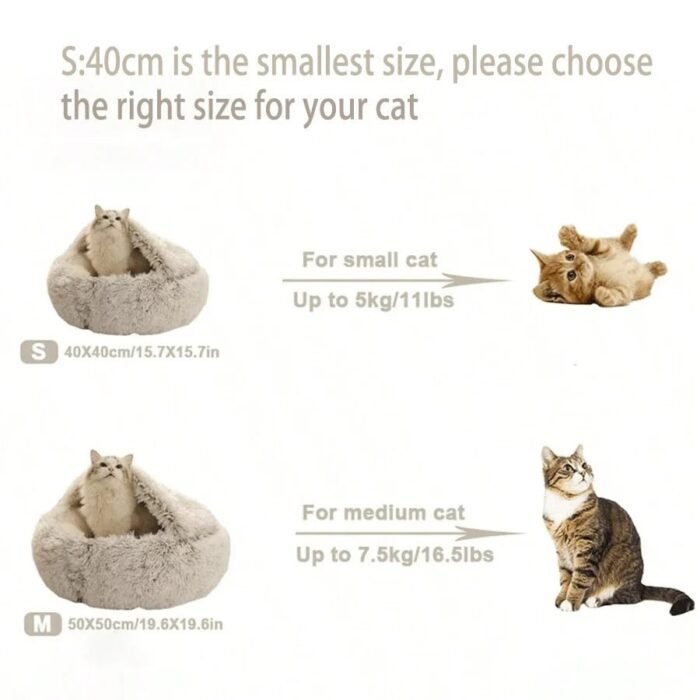 2-in-1 Soft Plush Pet Bed - 图片 11