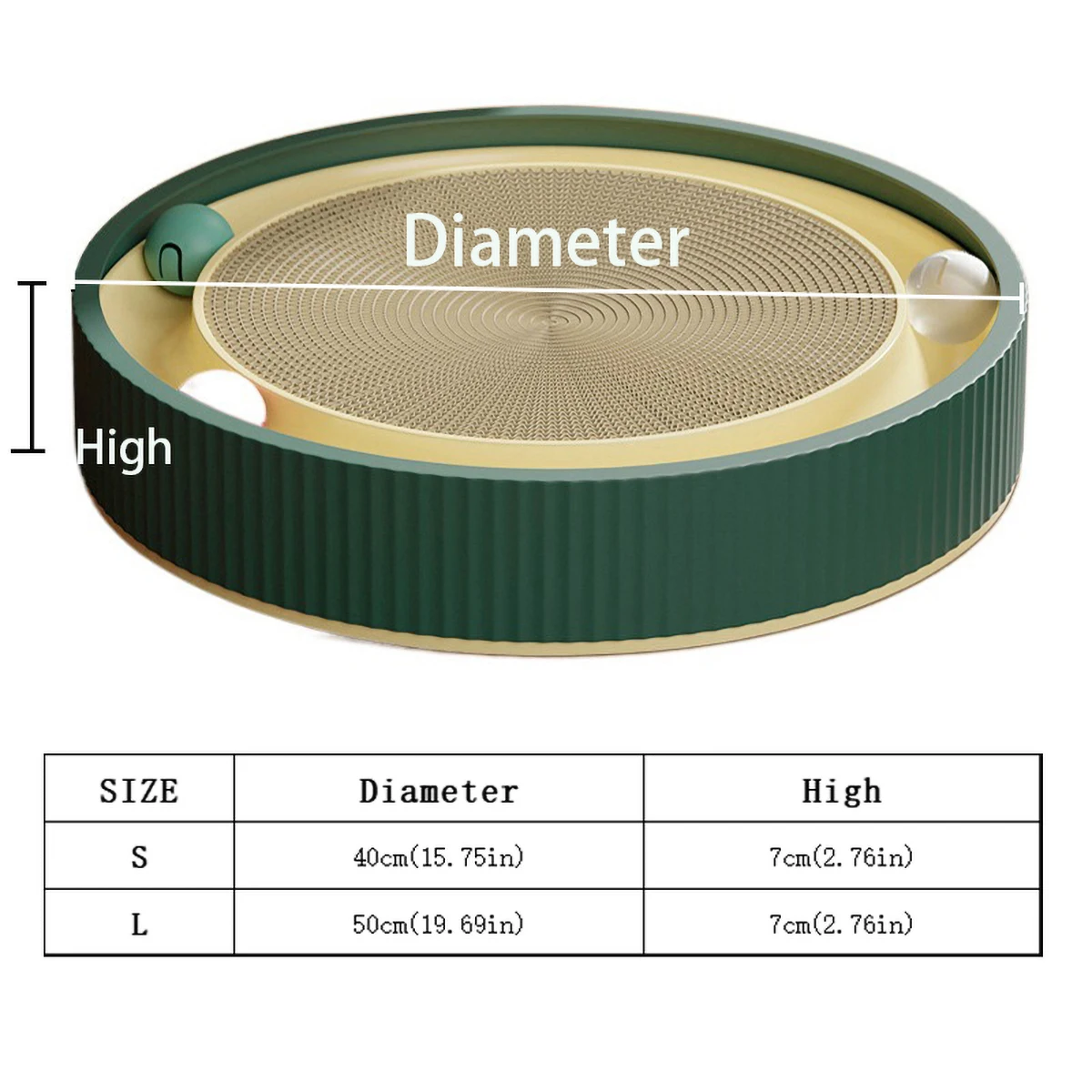 Multifunctional Cat Scratching Board, PP Shell with Corrugated Paper, Durable & Moisture-Proof Design - 图片 6