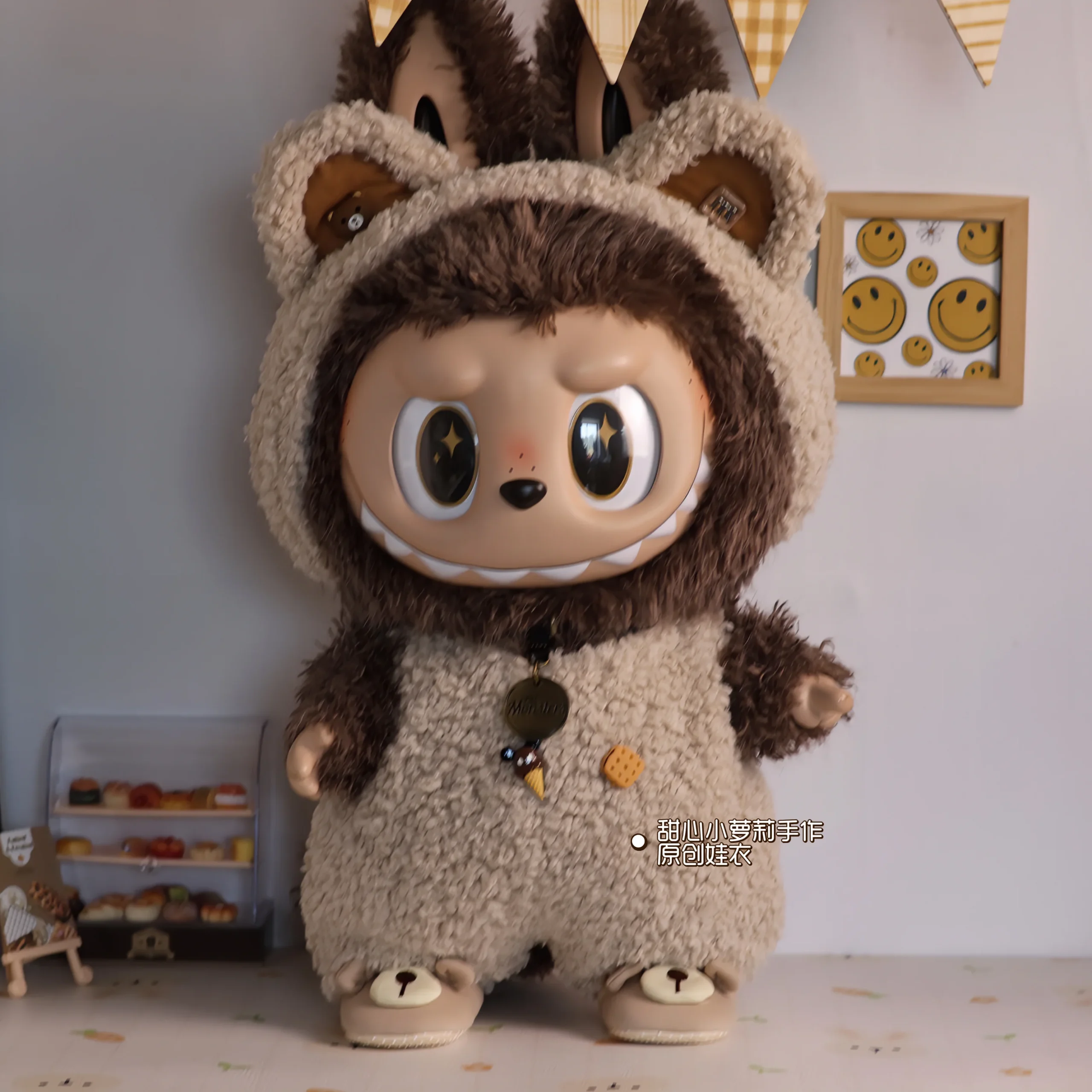 58cm Original Labubu Series Zimomo Clothing Design Extra Large Size Glue Doll Figure Kawaii Model Toys Ornaments Festival Gift - 图片 2