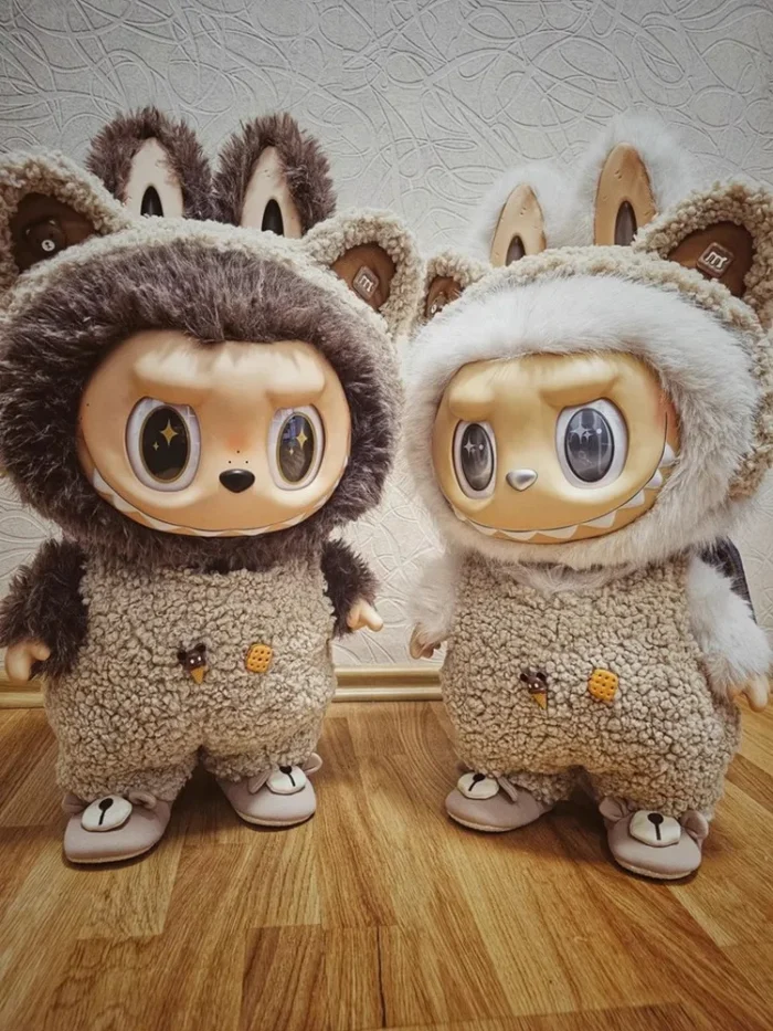 58cm Original Labubu Series Zimomo Clothing Design Extra Large Size Glue Doll Figure Kawaii Model Toys Ornaments Festival Gift - 图片 6