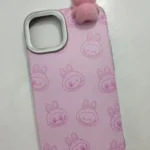 Silicone Suede Labubu Phone Case For Iphone 11 12 13 14 15 16pro Max Plus 16pro 15pro Diy Soft Brown Cover Coque Fall Prevention photo review