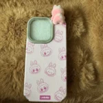 2025 New Ins Cartoon Cute 3d Labubu Handheld Rope Phone 16 Promax Phone Case For iphone 15 14 13 12 11 Pro Max Anti Fall Cover photo review