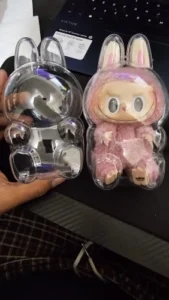 Protective Acrylic Case For Labubu V1/v2/v3  Transparent Portable Organizer Box Mystery Box Storage Case Display Bag photo review