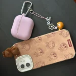 Silicone Suede Labubu Phone Case For Iphone 11 12 13 14 15 16pro Max Plus 16pro 15pro Diy Soft Brown Cover Coque Fall Prevention photo review