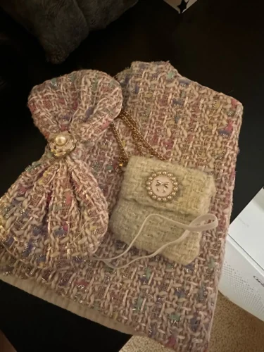 Click to view full screen Zimomo Enamel Labubu Doll Clothing Large Clothes 58cm Labubu Celebrity Style Set Rich Miss Clothes Birthday Gift photo review