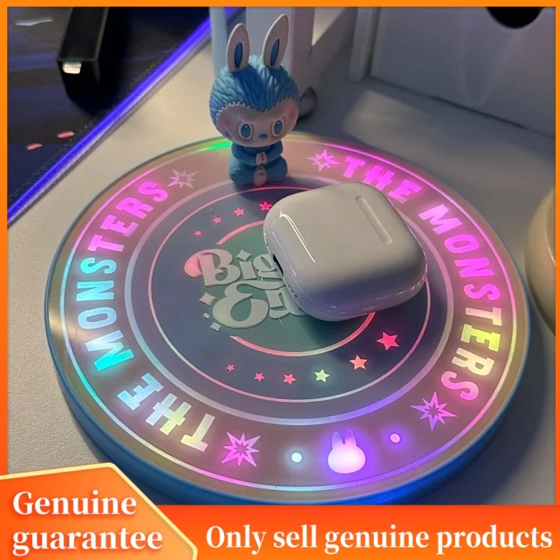 New 2025 Genuine Labubu The Monsters Big Into Energy Series Wireless Charger Peripheral Desktop Ornament Toy Birthday Girl Gift