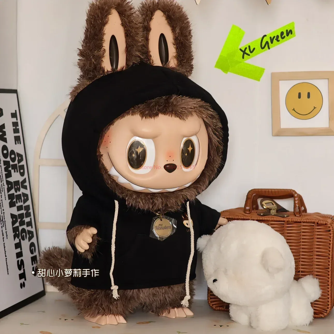 Zimomo Enamel Labubu Doll Clothing Large Clothes 58cm Labubu Celebrity Style Set Rich Miss Clothes Birthday Gift - 图片 5