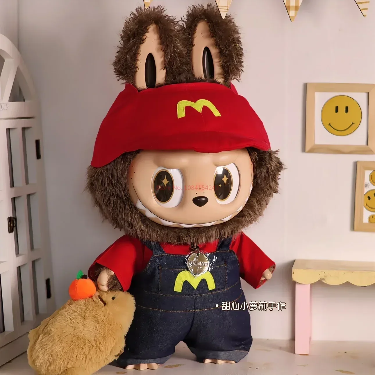 Zimomo Enamel Labubu Doll Clothing Large Clothes 58cm Labubu Celebrity Style Set Rich Miss Clothes Birthday Gift - 图片 6